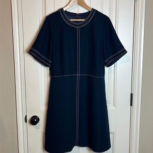Banana Republic navy short sleeve dress Sz 12 Tall